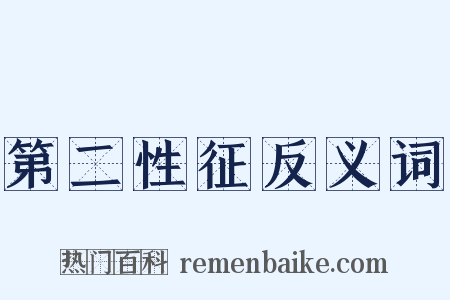 第二性征反义词是什么意思的图片